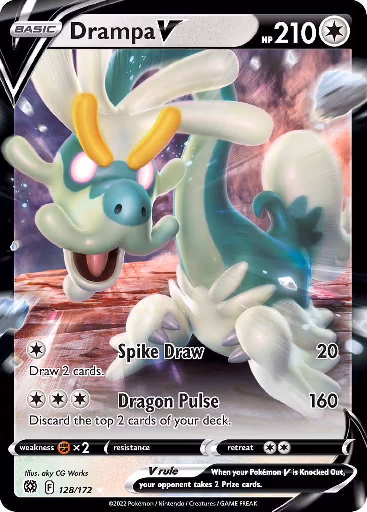 Drampa V 128/172 Pokemon card