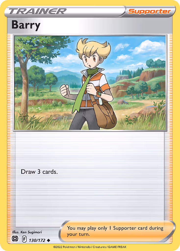 Barry 130/172 Pokemon card