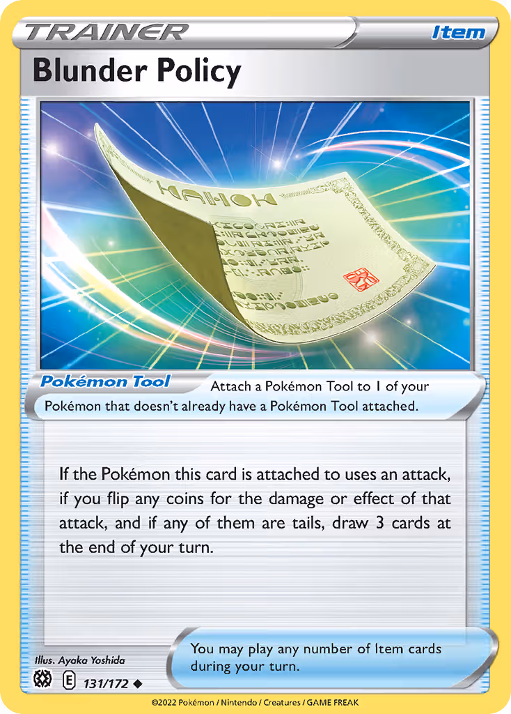 Blunder Policy 131/172 Pokemon card