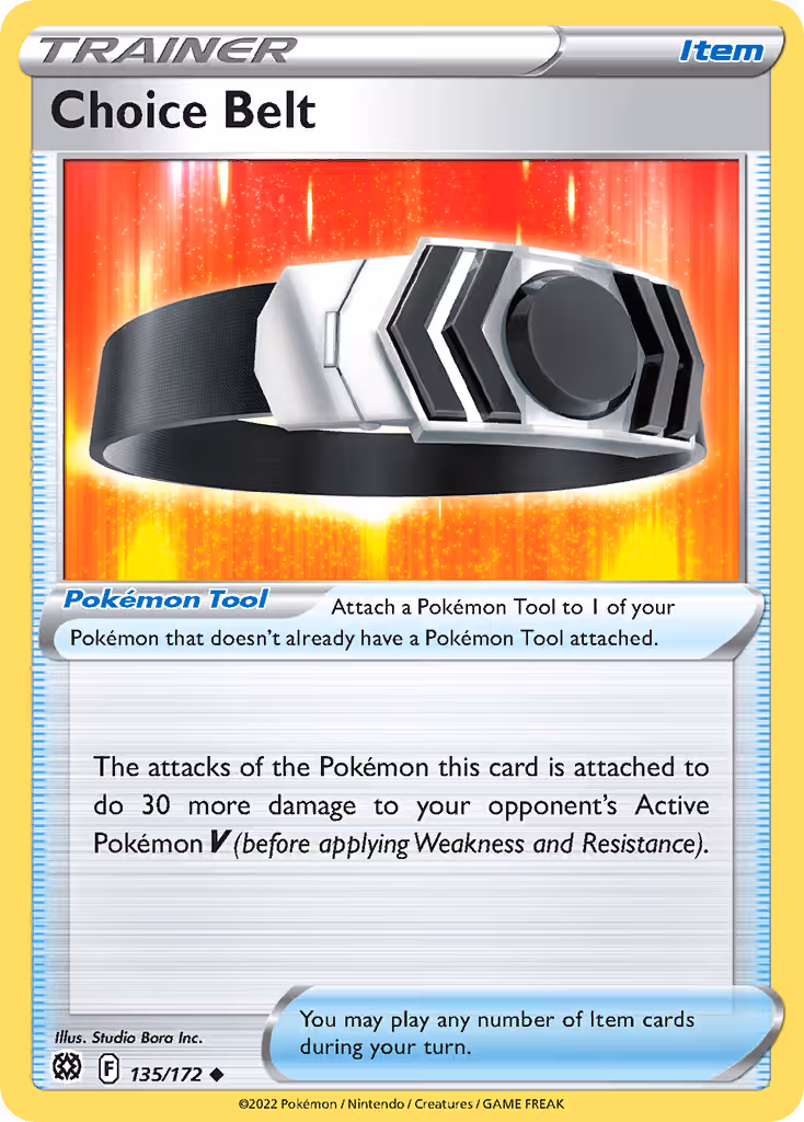 Choice Belt 135/172 Pokemon card