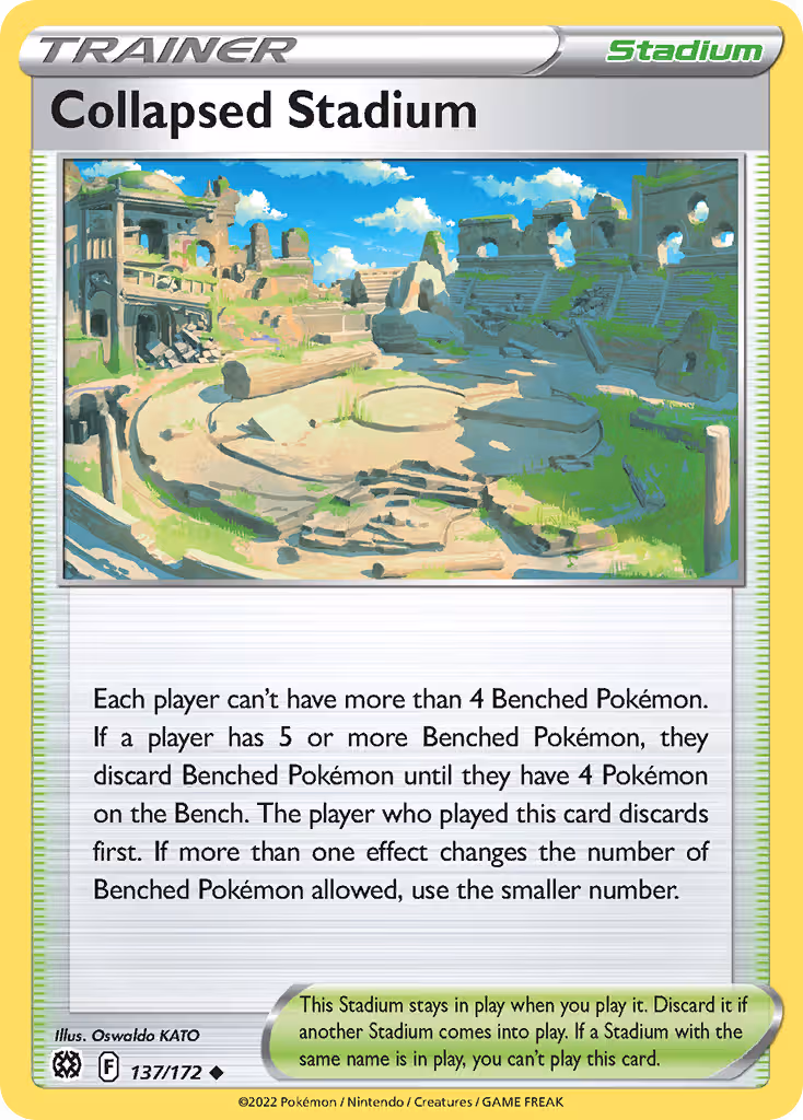 Collapsed Stadium 137/172 Pokemon card