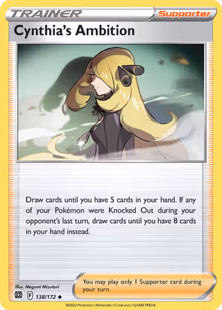 Cynthia's Ambition 138/172 Pokemon card