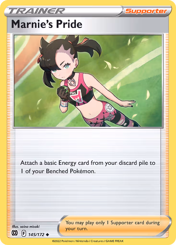 Marnie's Pride 145/172 Pokemon card