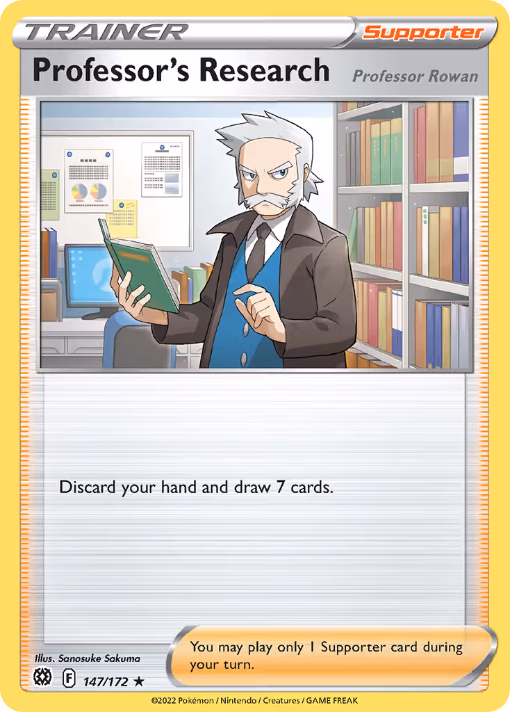 Professor's Research 147/172 Pokemon card