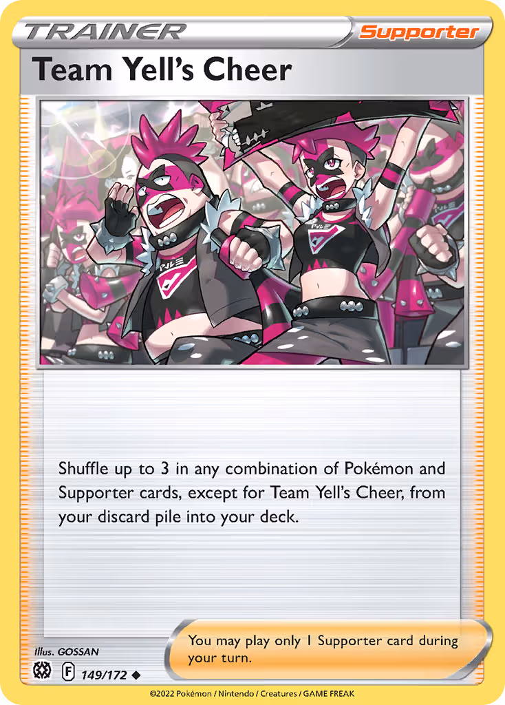 Team Yell's Cheer 149/172 Pokemon card