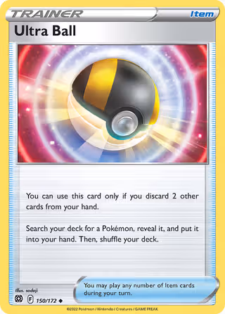 Ultra Ball 150/172 Pokemon card