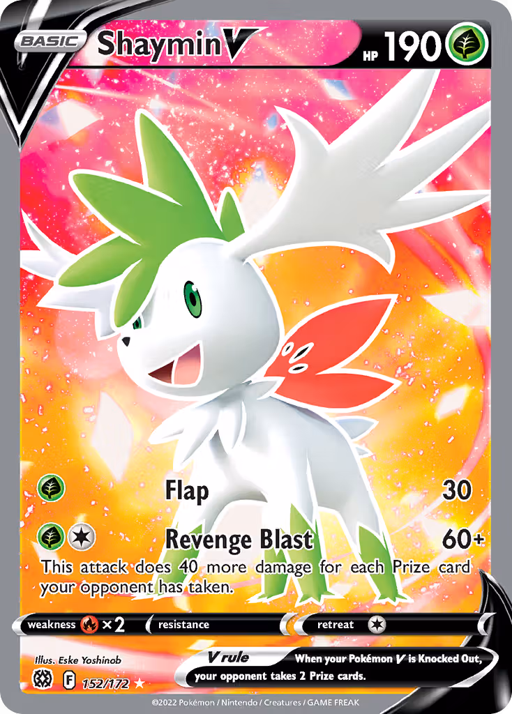 Shaymin V 152/172 Pokemon card