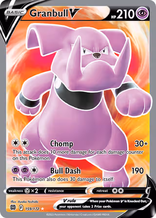 Granbull V 159/172 Pokemon card