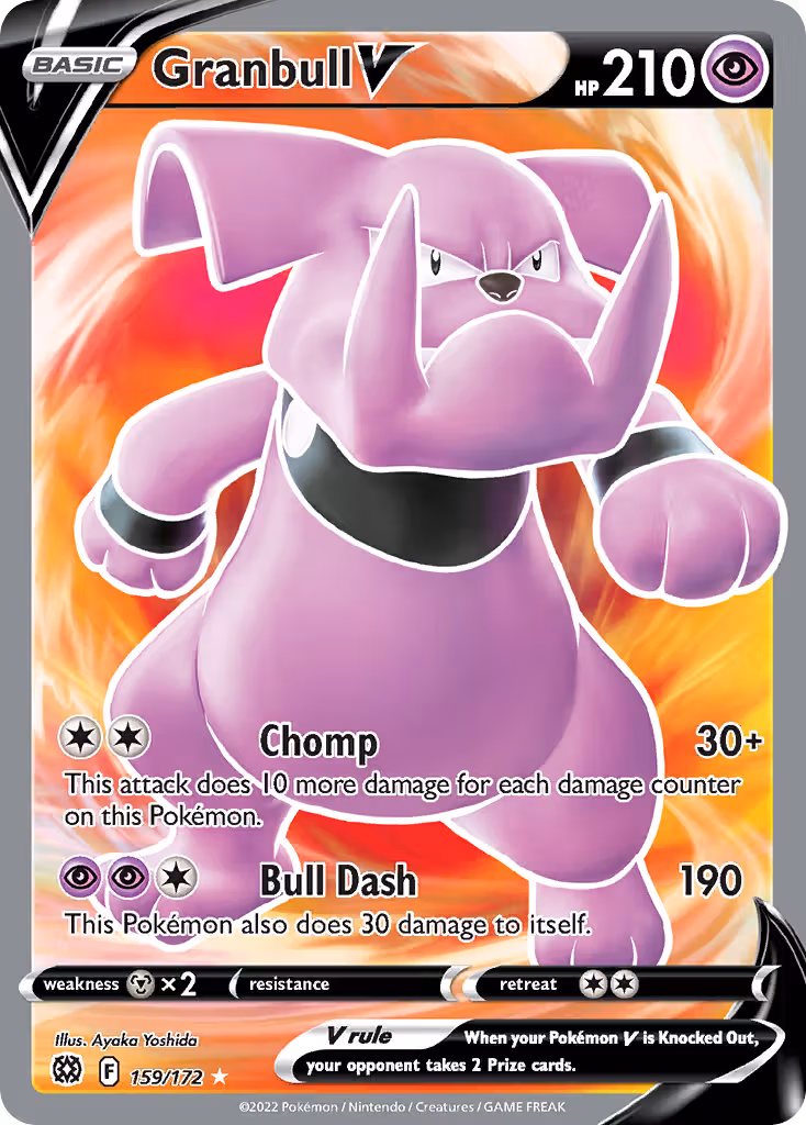 Granbull V 159/172 Pokemon card