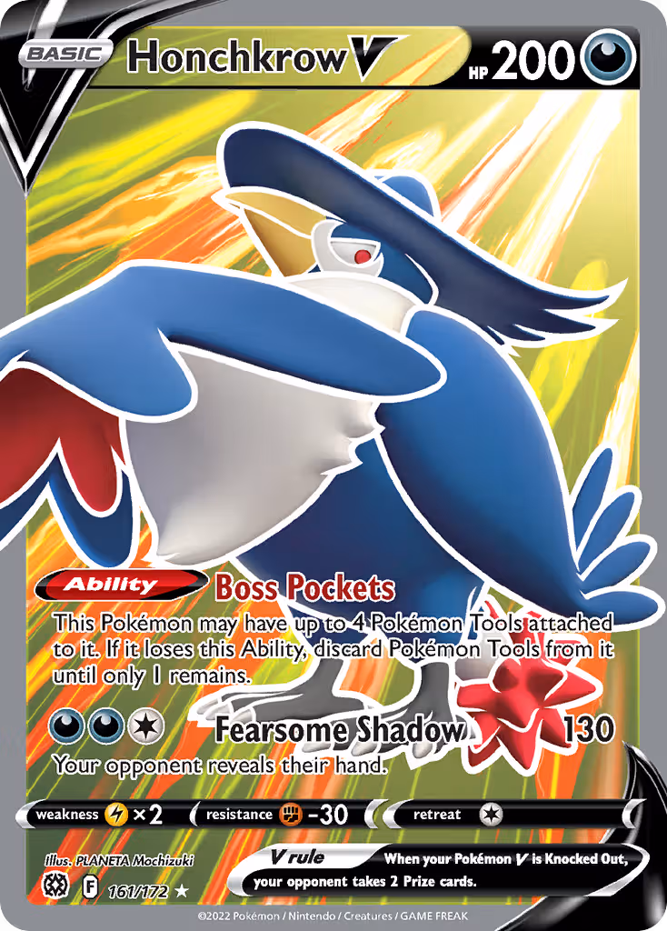 Honchkrow V 161/172 Pokemon card