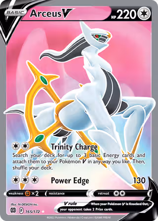 Arceus V 165/172 Pokemon card
