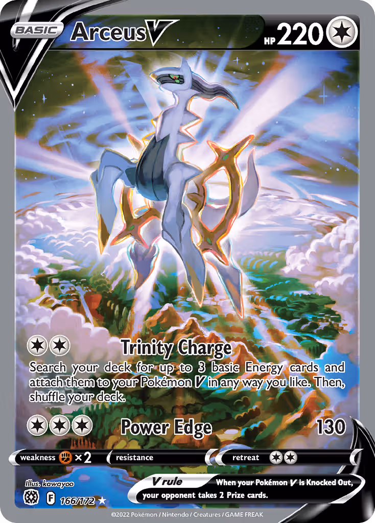 Arceus V 166/172 Pokemon card