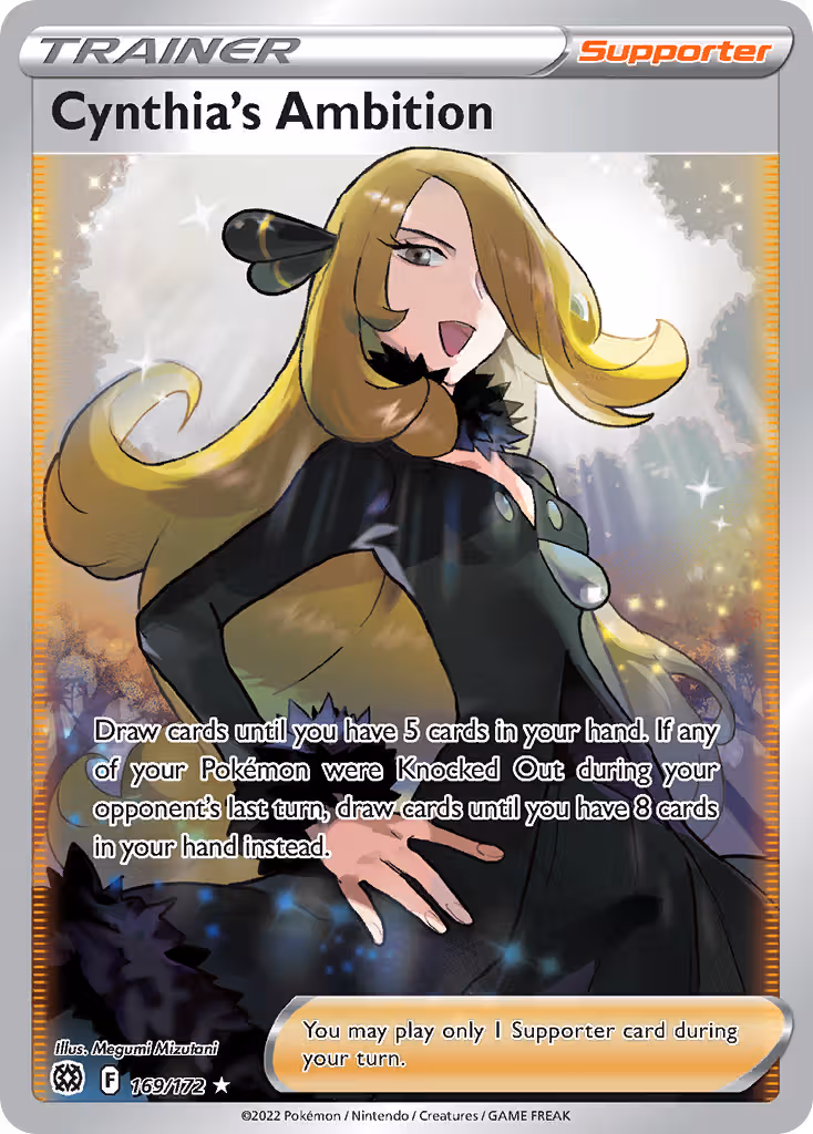 Cynthia's Ambition 169/172 Pokemon card