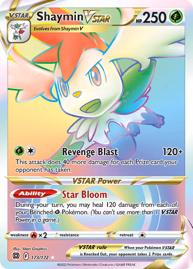 Shaymin VSTAR 173/172 Pokemon card