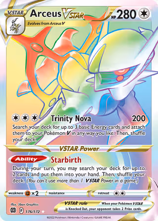 Arceus VSTAR 176/172 Pokemon card