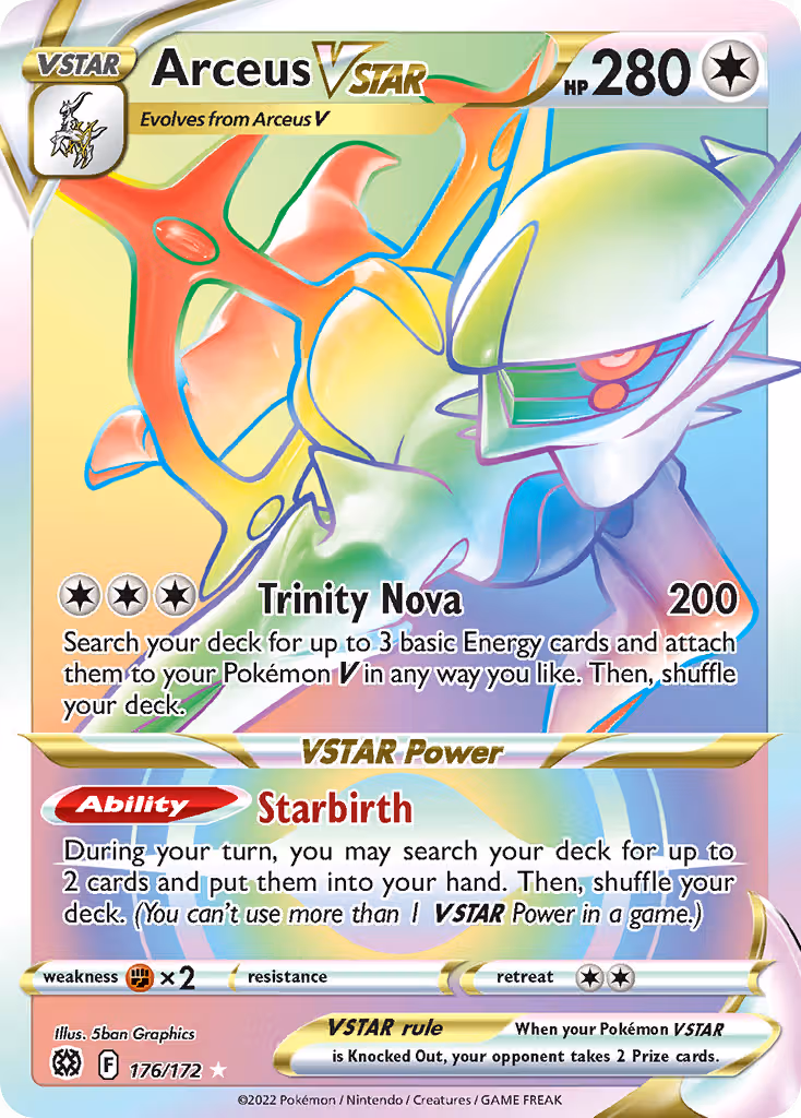 Arceus VSTAR 176/172 Pokemon card
