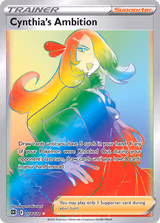 Cynthia's Ambition 178/172 Pokemon card
