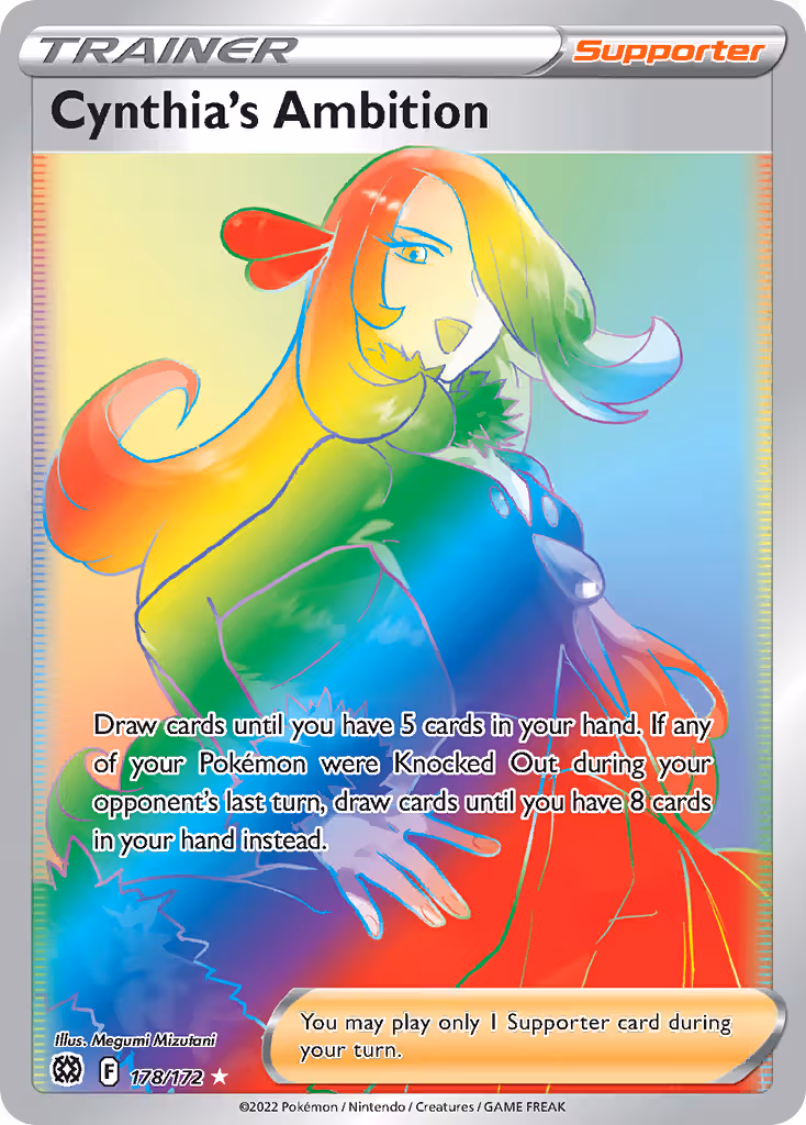 Cynthia's Ambition 178/172 Pokemon card