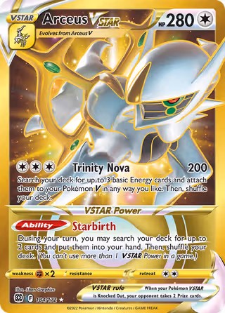 Arceus VSTAR 184/172 Pokemon card