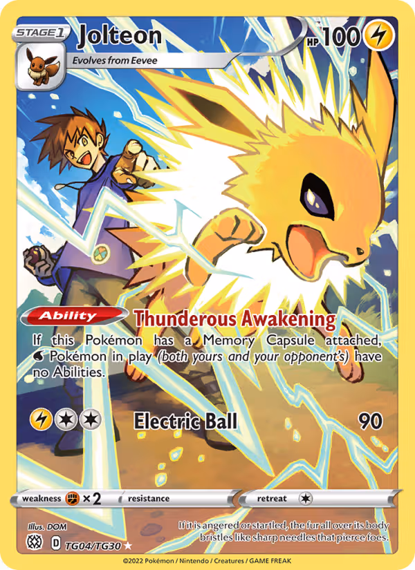 Jolteon TG04 Pokemon card