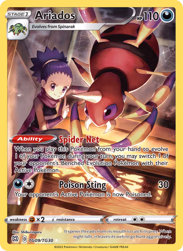 Ariados TG09 Pokemon card