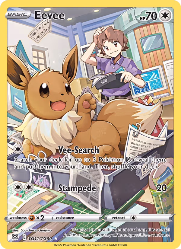 Eevee TG11 Pokemon card