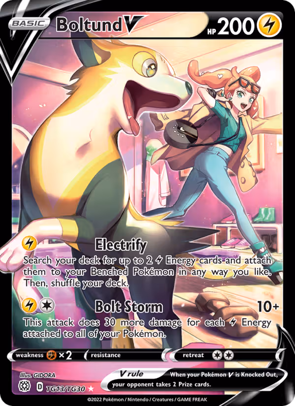 Boltund V TG13 Pokemon card