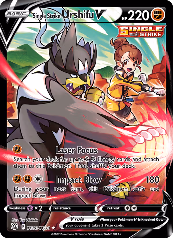 Single Strike Urshifu V TG18 Pokemon card