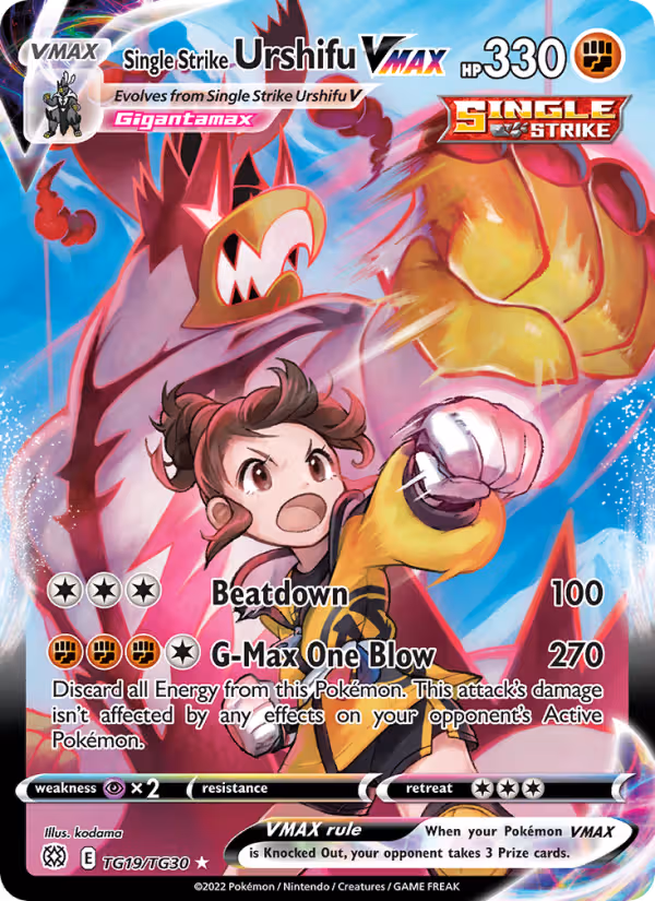 Single Strike Urshifu VMAX TG19 Pokemon card