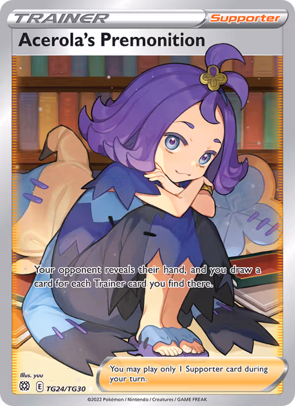 Acerola's Premonition TG24 Pokemon card