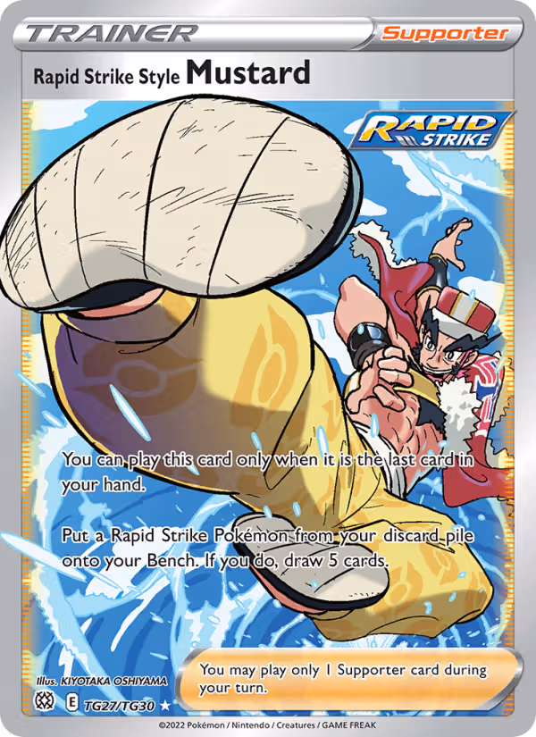 Rapid Strike Style Mustard TG27 Pokemon card