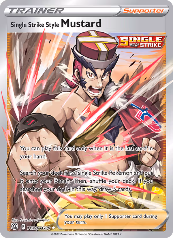 Single Strike Style Mustard TG28 Pokemon card