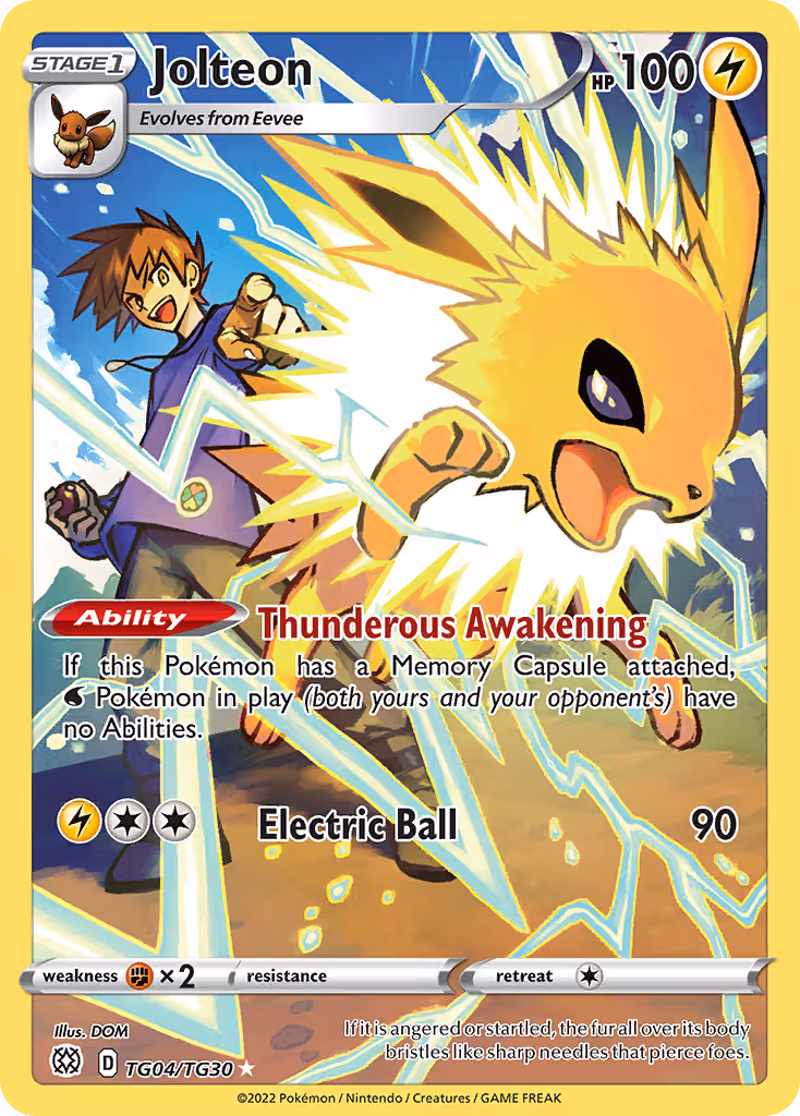 Jolteon TG04 Pokemon card