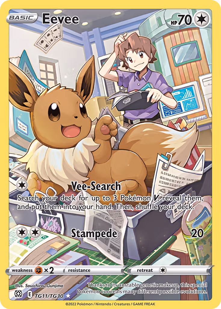 Eevee TG11 Pokemon card