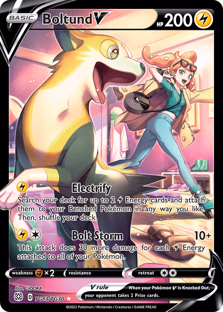 Boltund V TG13 Pokemon card