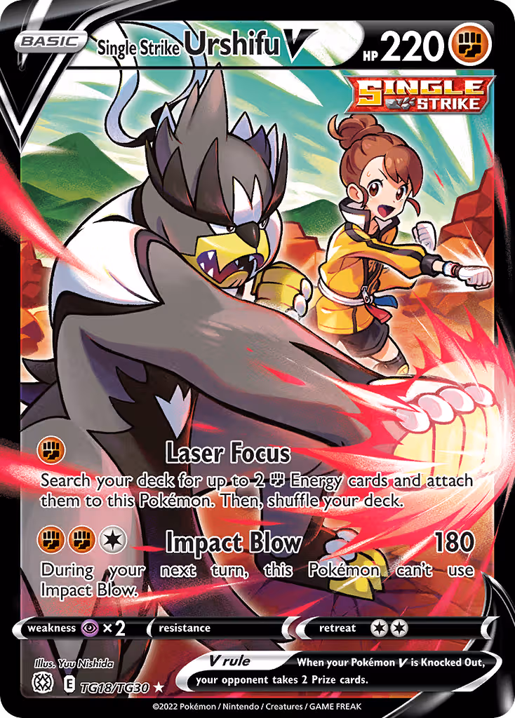 Single Strike Urshifu V TG18 Pokemon card