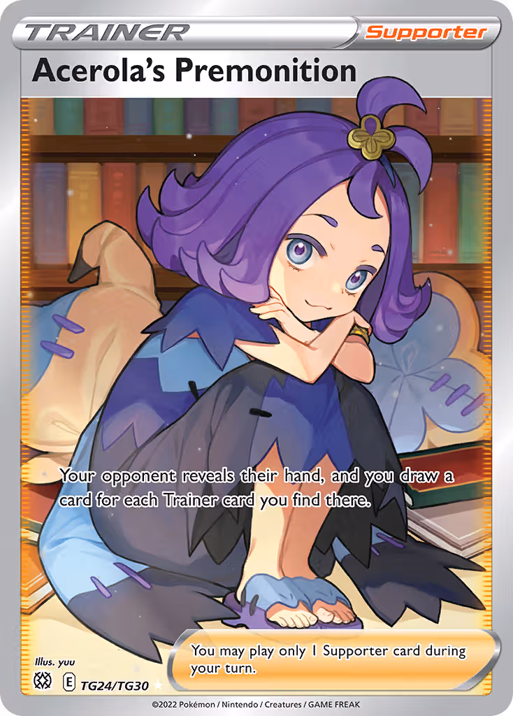 Acerola's Premonition TG24 Pokemon card