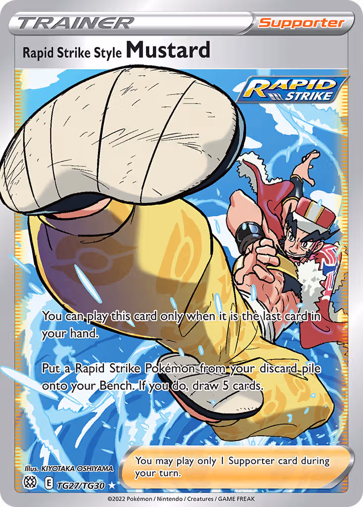 Rapid Strike Style Mustard TG27 Pokemon card