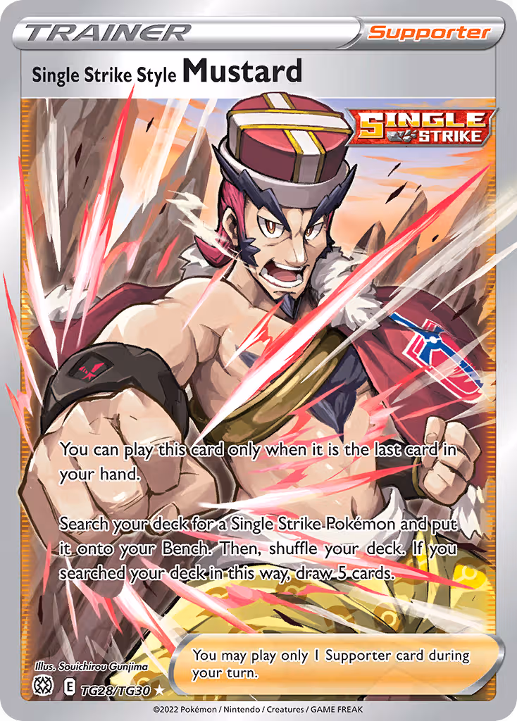 Single Strike Style Mustard TG28 Pokemon card
