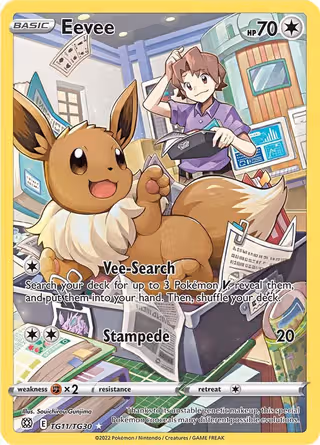 Eevee TG11 Pokemon card