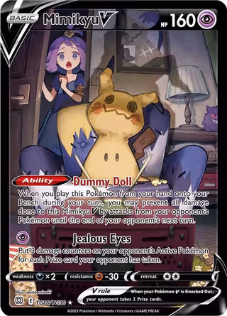 Mimikyu V TG16 Pokemon card