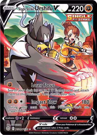 Single Strike Urshifu V TG18 Pokemon card