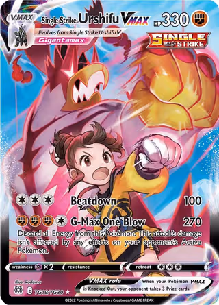 Single Strike Urshifu VMAX TG19 Pokemon card