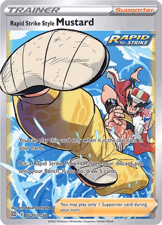 Rapid Strike Style Mustard TG27 Pokemon card