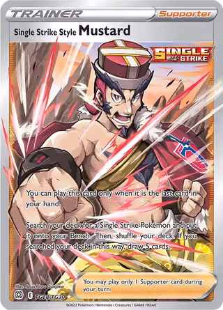 Single Strike Style Mustard TG28 Pokemon card