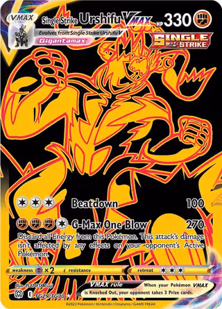 Single Strike Urshifu VMAX TG29 Pokemon card