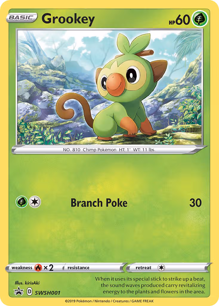 Grookey SWSH001 Pokemon card