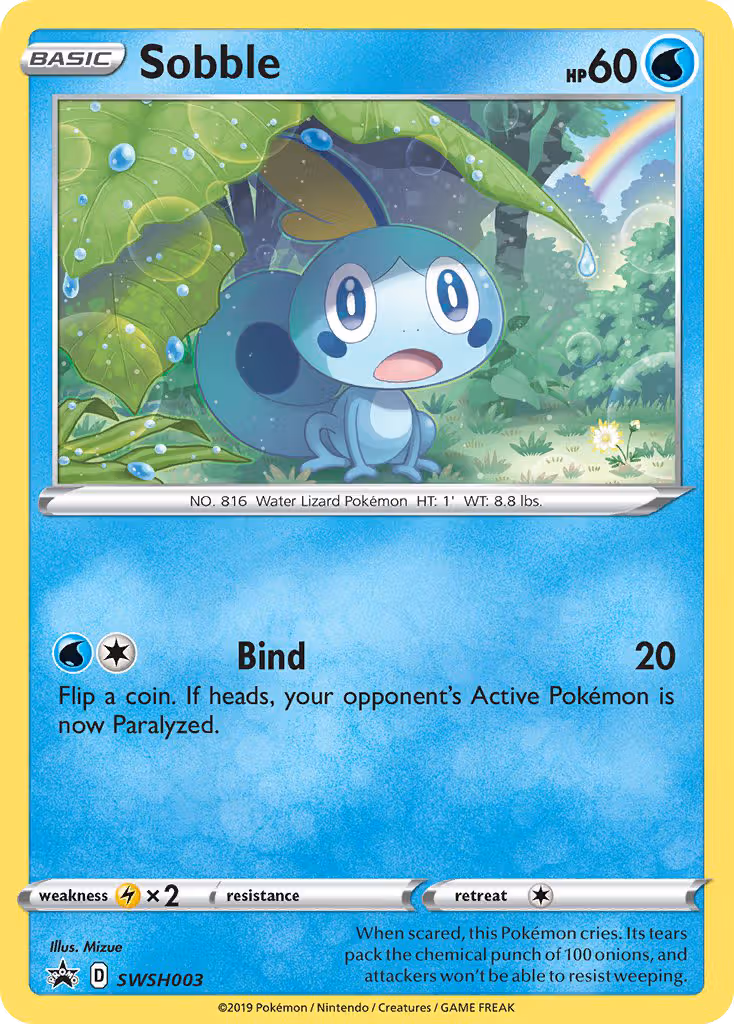 Sobble SWSH003 Pokemon card