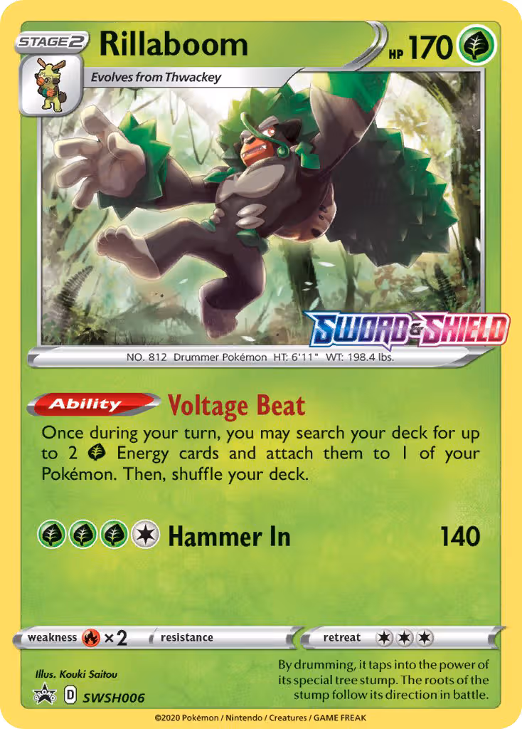 Rillaboom SWSH006 Pokemon card