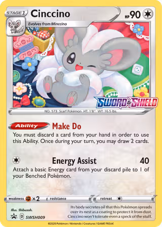 Cinccino SWSH009 Pokemon card